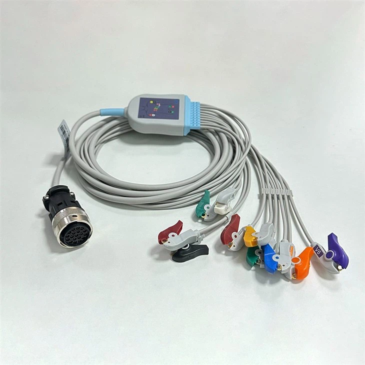 Compatible Mortara Quinton EKG Cable 10-Lead Clip AHA