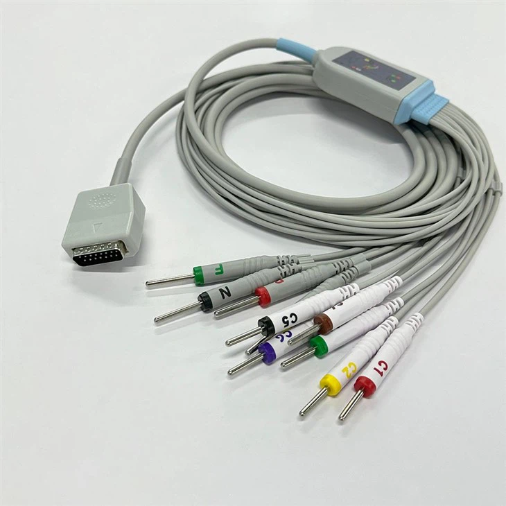 Compatible Shanghai Nihon Kohden ECG EKG Cable IEC 3.0