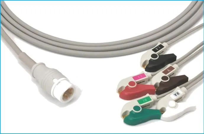 Philips 8pin Compatible Direct-Connect 5lead ECG Cable AHA Grabber