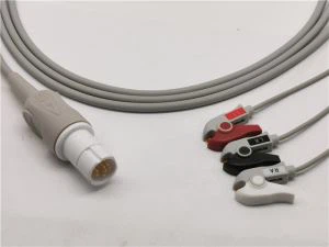 DragerワンピースECGトランスデューサーケーブル3リードクリップ