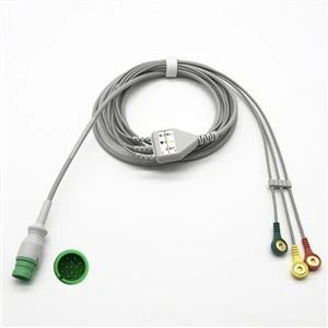 Mediana D50013ピン用IECクリップECGケーブル3リード
